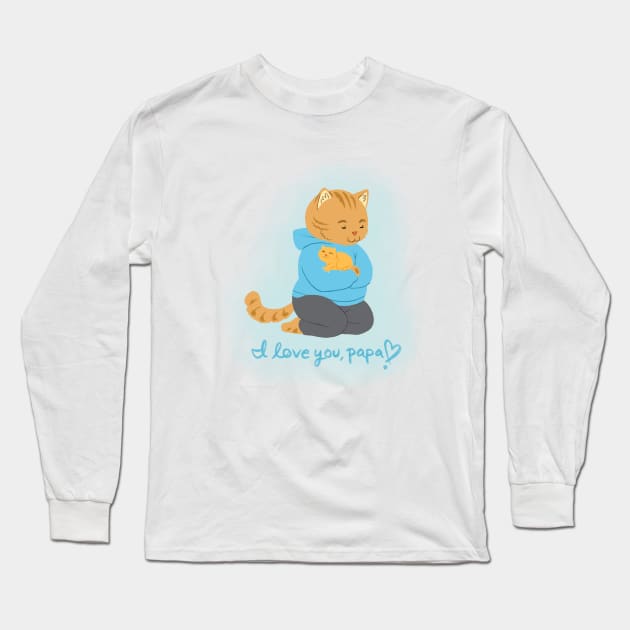 I Love you papa Long Sleeve T-Shirt by SarahWrightArt